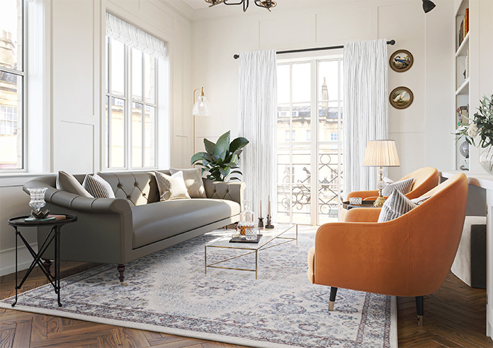 Vintage Stripe, Mixed Grey - Made to Measure Curtains - Image 8